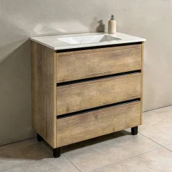 Mueble de Baño de 80 cm con 3 Cajones FAMILY TECH