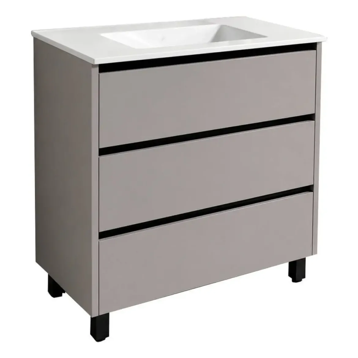 Mueble de Baño de 80 cm con 3 Cajones FAMILY TECH