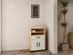 Mueble de Cocina Auxiliar de Melamina ELBA Mauvella-Beig A031EL11MVG