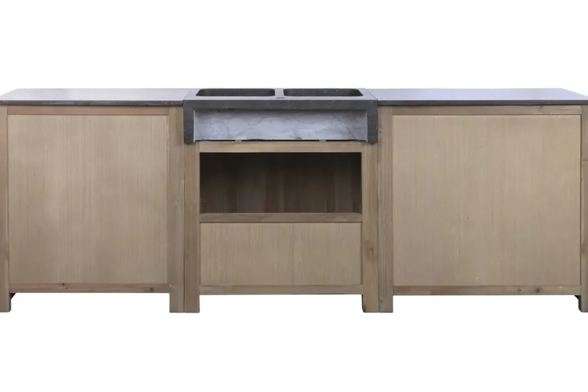 Mueble de Cocina con Piedra Sinterizada 236 cm MB-225996