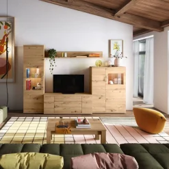 Mueble de Salón Modular 300 cm en color Artisan KRONOS.5 N 618