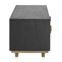 Mueble de Televisión de Madera Color Natural y Negro GABAR 10693
