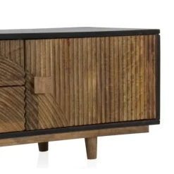 Mueble de Televisión de Madera Color Natural y Negro GABAR 10693