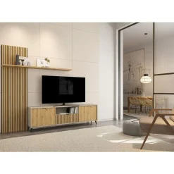 Mueble de TV 200 cm Gris Coco-Amazonas TEIDE