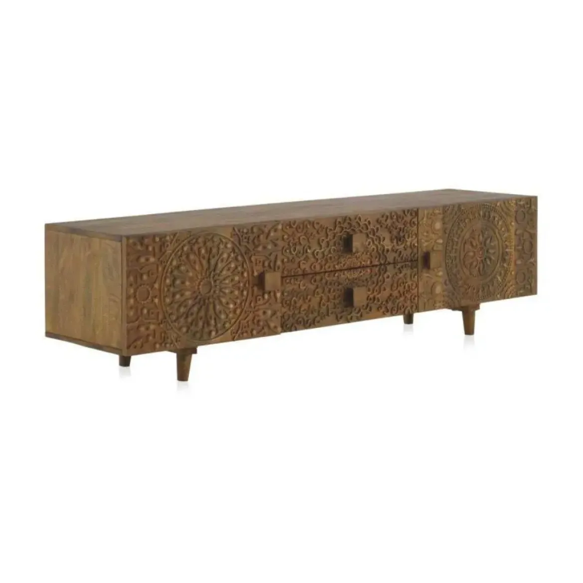 Mueble de TV con Diseño Geométrico Oriental 10694