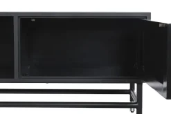 Mueble de TV de Estructura en Hueso y Resina Taracea Negro MB-202090