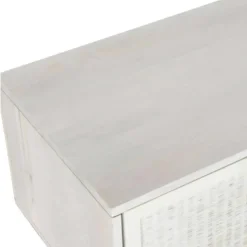 Mueble de TV de 2 Puertas y 2 Huecos Color Blanco Roto MB-215068