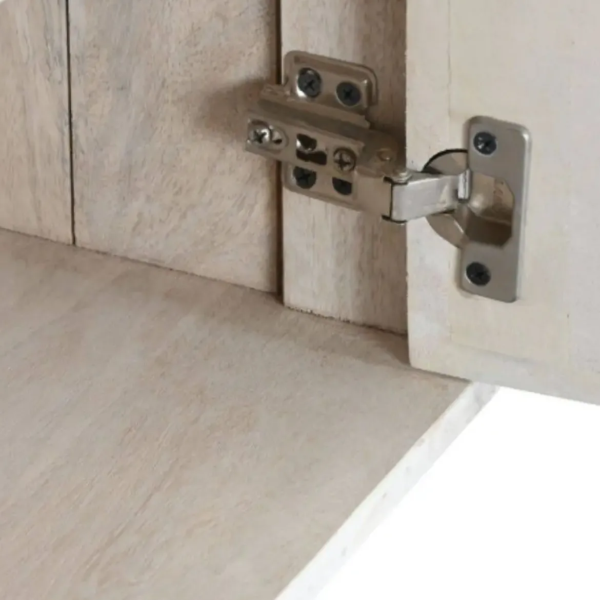 Mueble de TV de 2 Puertas y 2 Huecos Color Blanco Roto MB-215068