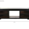 Mueble de TV en Madera de Acacia Marrón Oscuro MB-197179