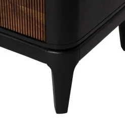 Mueble de TV en Madera de Mango y Sheesham Marrón-Negro 612965