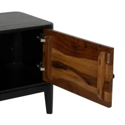 Mueble de TV en Madera de Mango y Sheesham Marrón-Negro 612965