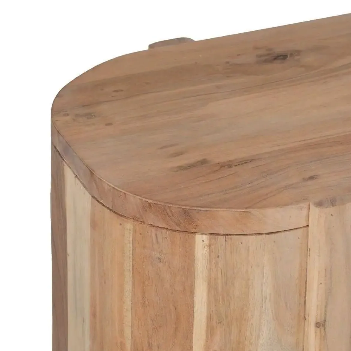 Mueble de TV en Madera Natural con Puertas y Patas Elevadas 180 cm 612846