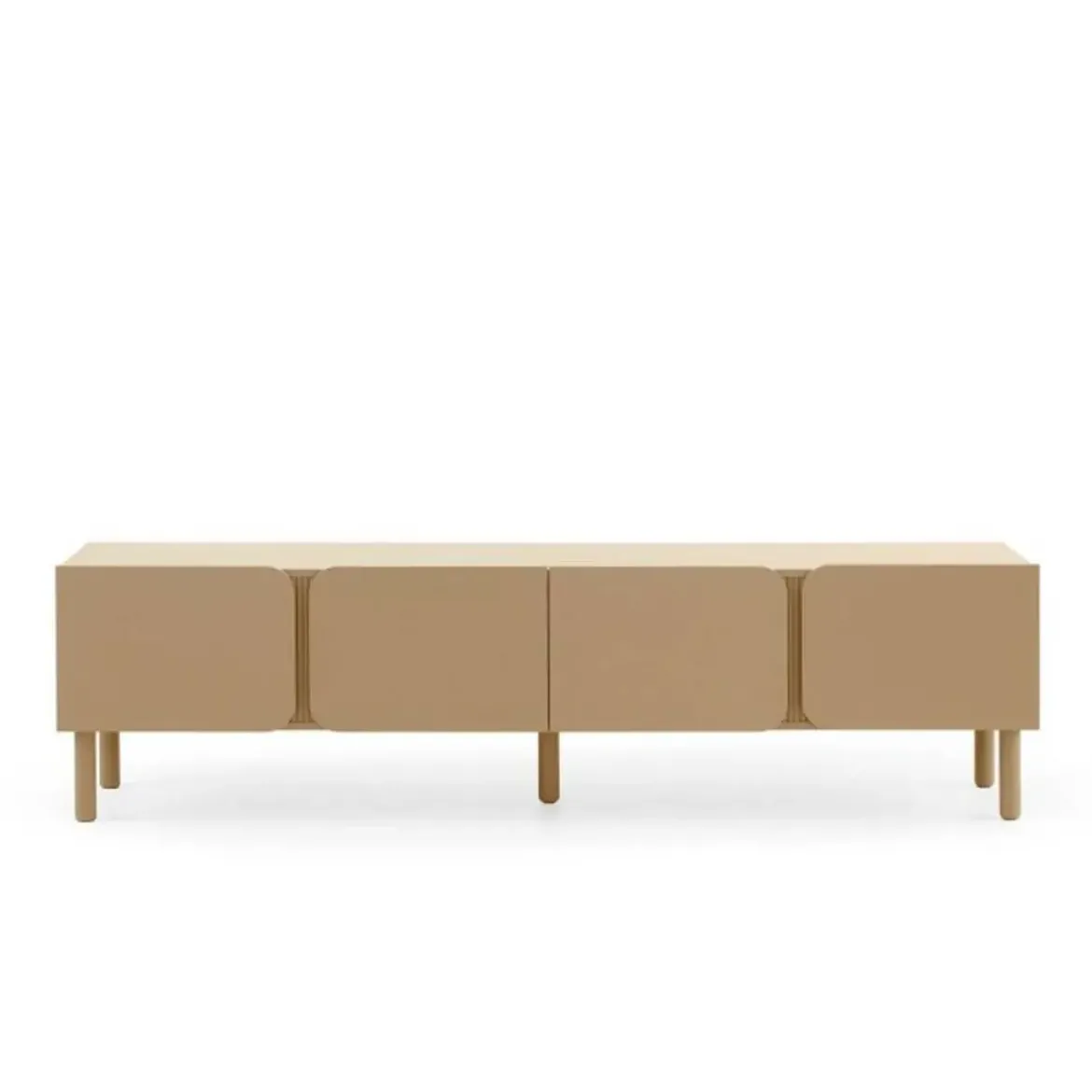 Mueble de TV en MDF Beige Arena con Cantos Redondos GABAR 11526