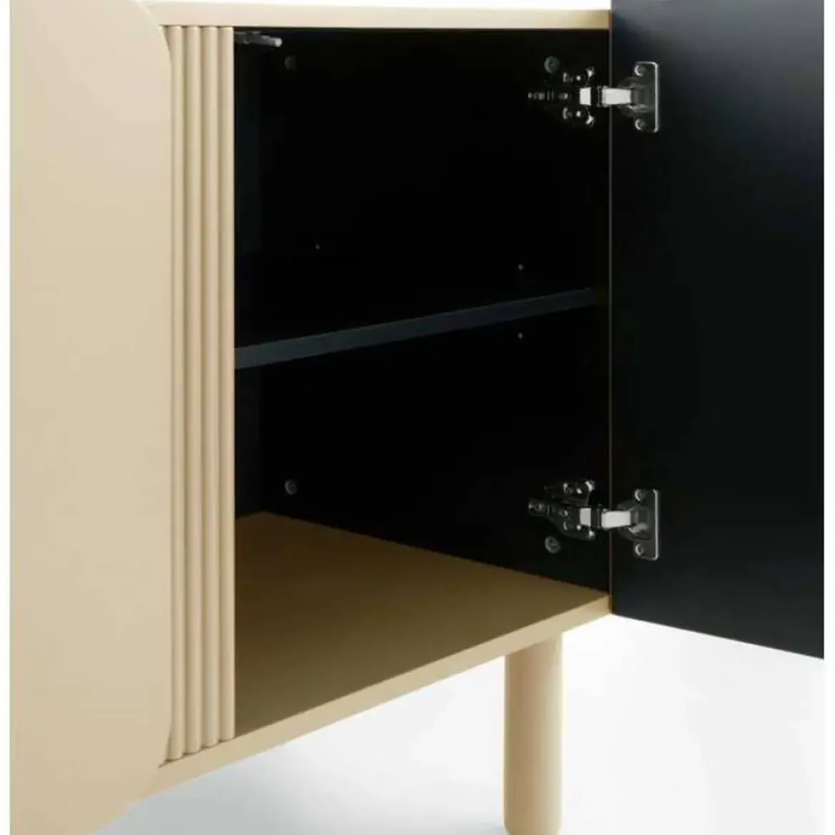 Mueble de TV en MDF Beige Arena con Cantos Redondos GABAR 11526