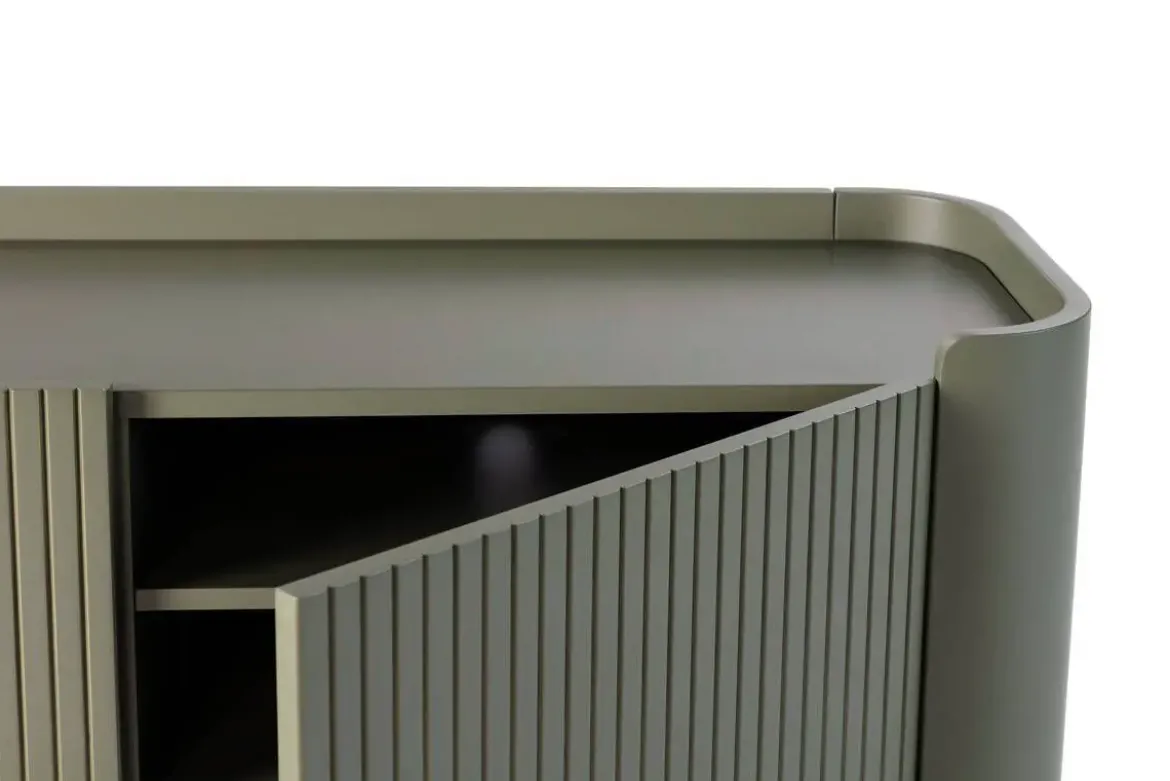 Mueble de TV Lacado con 4 Puertas y Patas de Acero WILLA