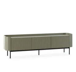 Mueble de TV Lacado con 4 Puertas y Patas de Acero WILLA