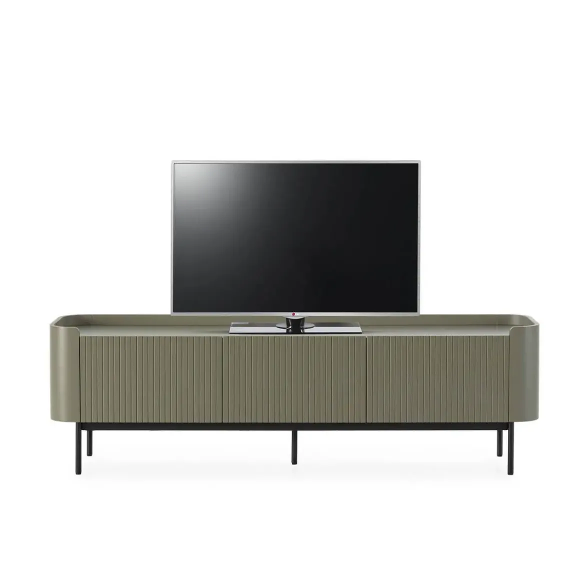 Mueble de TV Lacado con 4 Puertas y Patas de Acero WILLA