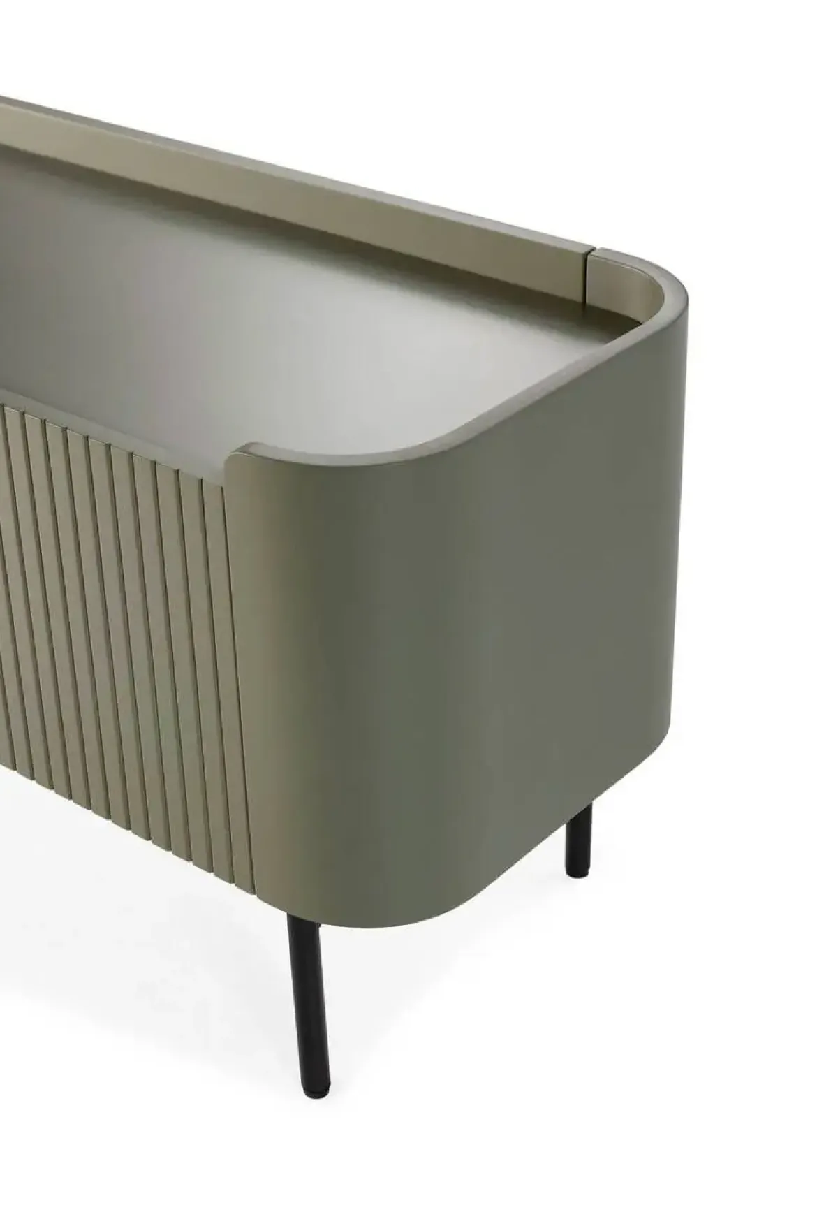 Mueble de TV Lacado con 4 Puertas y Patas de Acero WILLA