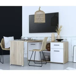 Mueble Multifuncional con Mesa Giratoria 180º y Ruedas A7