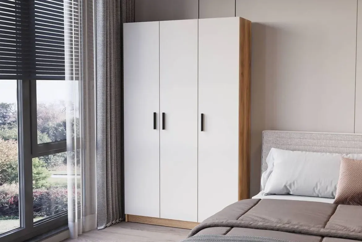 Mueble Multiusos 3 Puertas con Estantes ELBA Acabado Mauvella-Beig A031EL01MVG