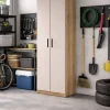 Mueble Multiusos 2 Puertas con Estantes ELBA Acabado Mauvella-Beig A031EL02MVG