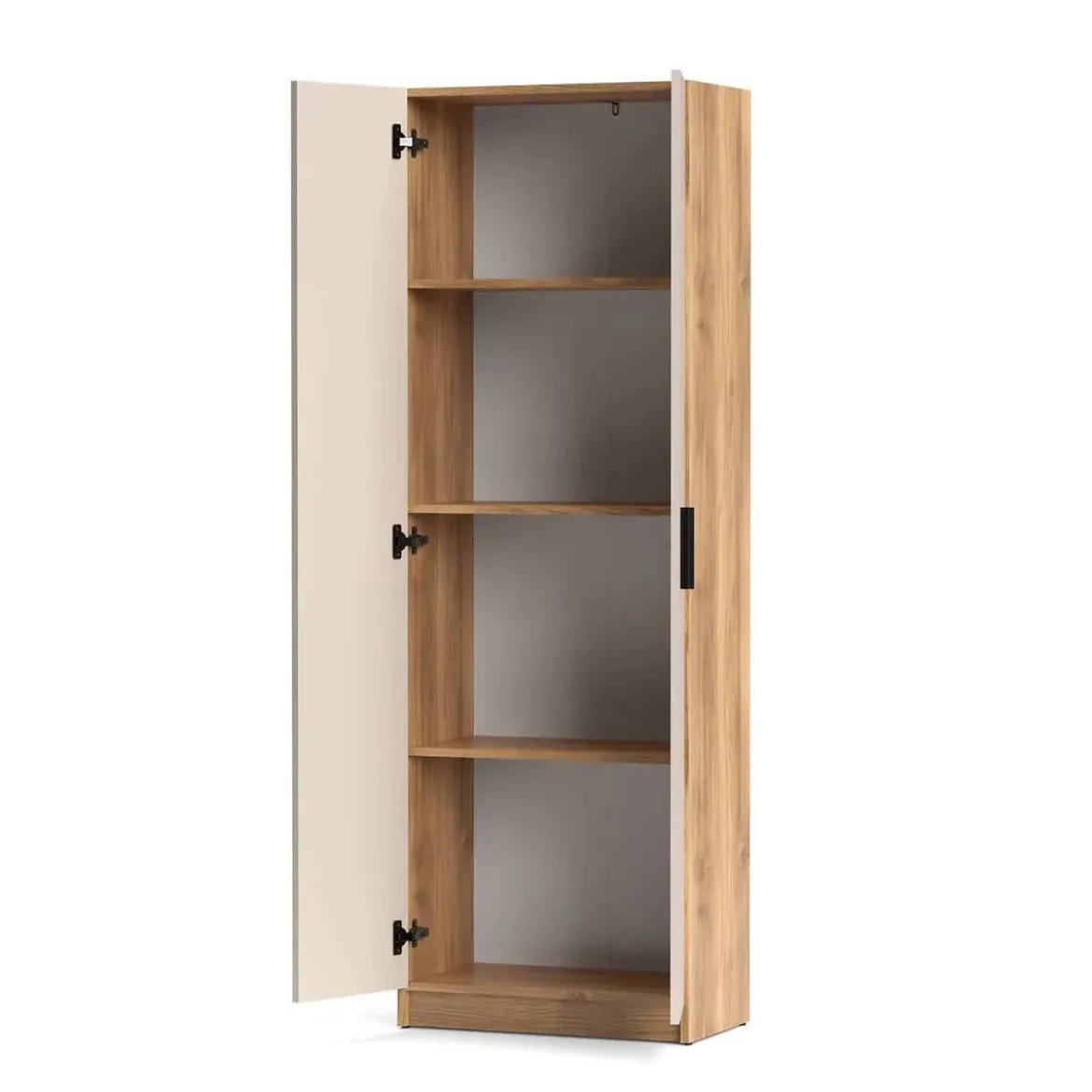 Mueble Multiusos 2 Puertas con Estantes ELBA Acabado Mauvella-Beig A031EL02MVG