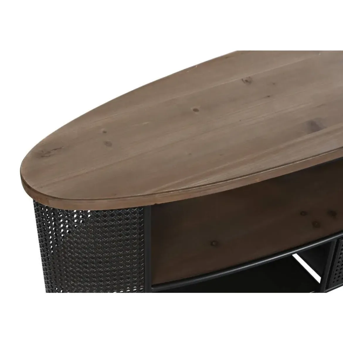 Mueble Para TV de Metal con Tapa en Madera de Abeto MB-200587