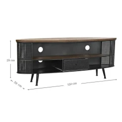 Mueble Para TV de Metal con Tapa en Madera de Abeto MB-200587