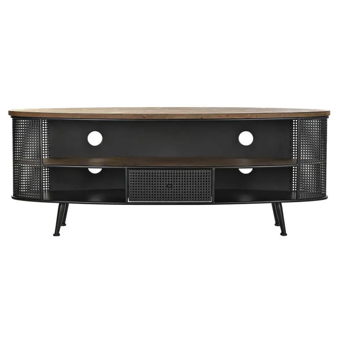 Mueble Para TV de Metal con Tapa en Madera de Abeto MB-200587