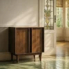 Mueble Recibidor de Madera de Mango Color Marrón con 2 Puertas 615139