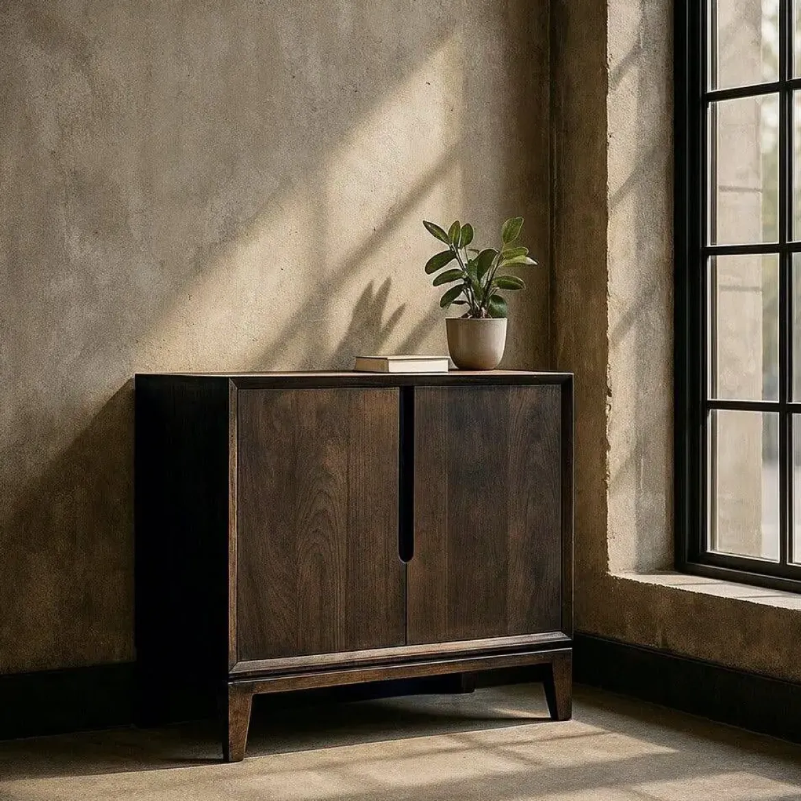 Mueble Recibidor Marrón en Madera de Mango 615133