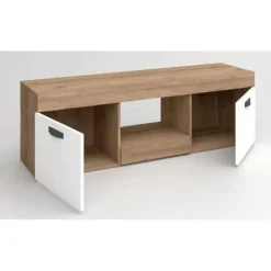Mueble TV con 2 Puertas ARGOS 2 en Naturale/Blanco