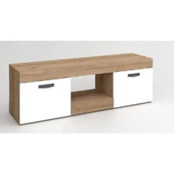 Mueble TV con 2 Puertas ARGOS 2 en Naturale/Blanco
