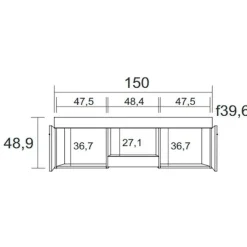 Mueble TV con 2 Puertas ARGOS 2 en Naturale/Blanco
