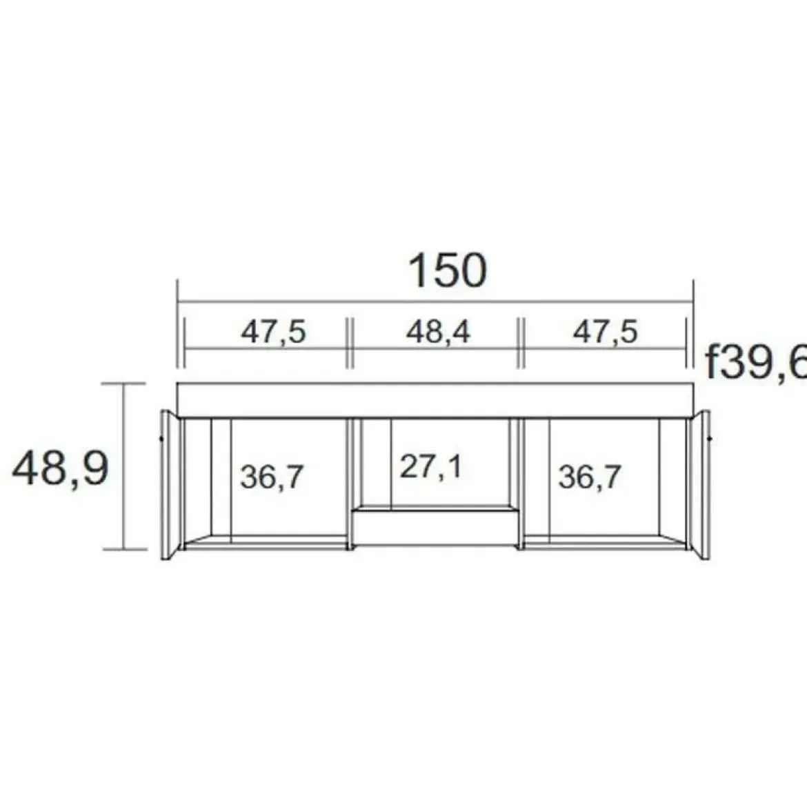 Mueble TV con 2 Puertas ARGOS 2 en Naturale/Blanco