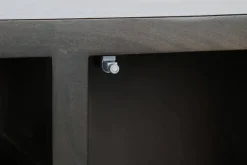 Mueble TV de Acacia con Patas de Metal Marrón MB-207543