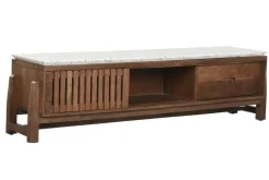 Mueble TV de Acacia con Superficie de Terrazo MB-219026