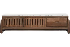 Mueble TV de Acacia con Superficie de Terrazo MB-219026