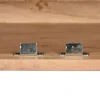 Mueble TV de Acacia Natural con Patas de Metal MB-212655