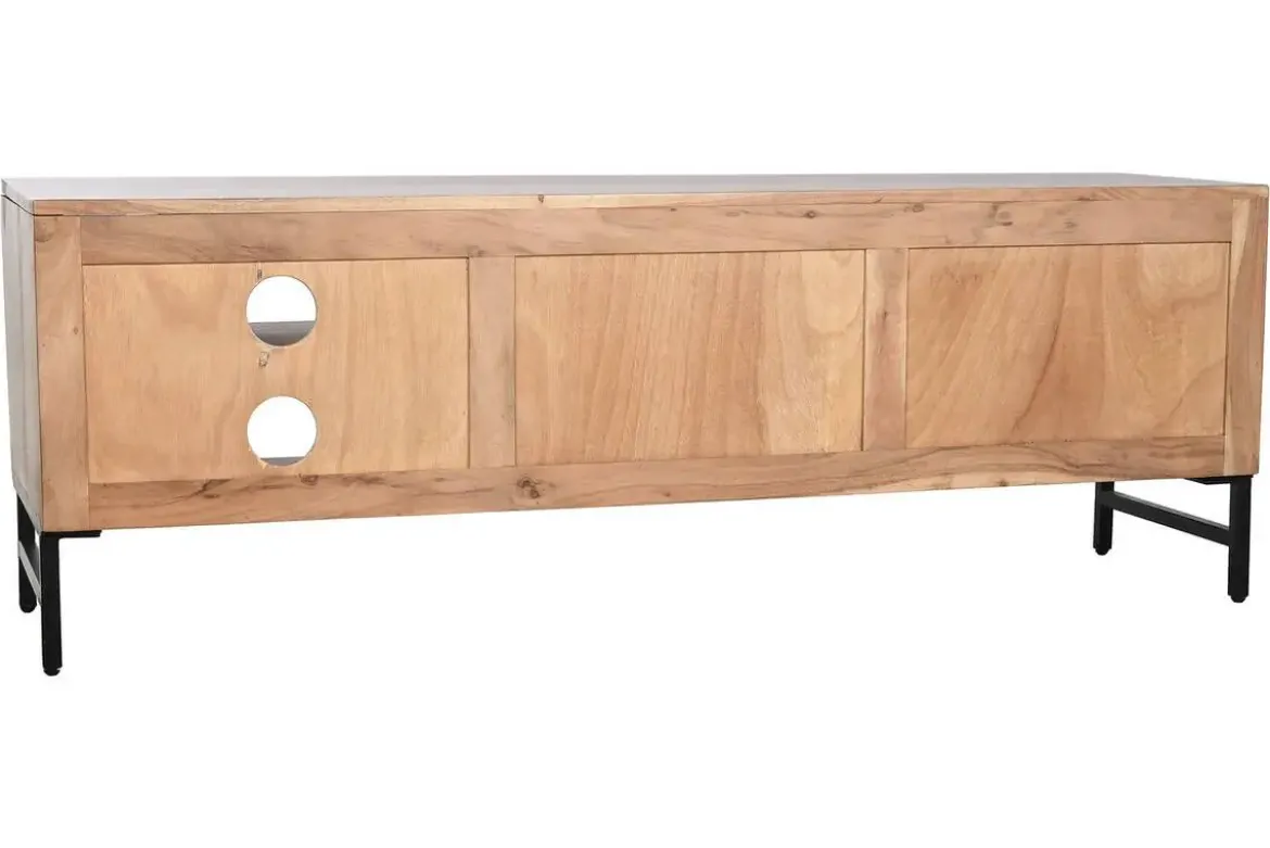 Mueble TV de Acacia Natural con Patas de Metal MB-212655