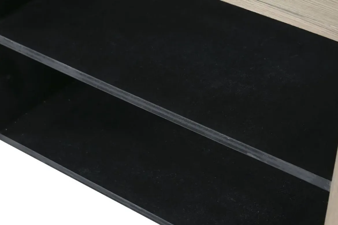 Mueble TV de Madera de Abeto y Metal Marrón 140 cm MB-219969