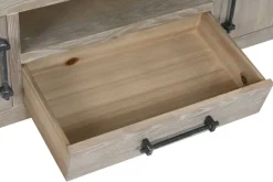 Mueble TV de Madera de Hevea con Metal 160 cm MB-219407