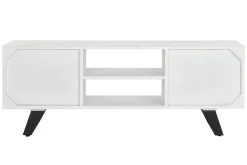 Mueble TV de Madera de Mango Blanco con Patas Metal MB-206320