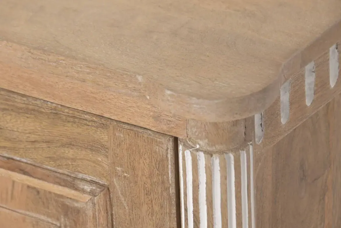 Mueble TV de Madera de Mango con Puertas y Cajón MB-223081