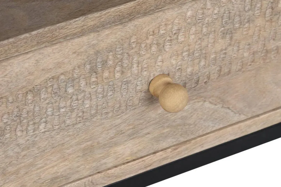 Mueble TV de Madera de Mango con Patas de Metal MB-201130