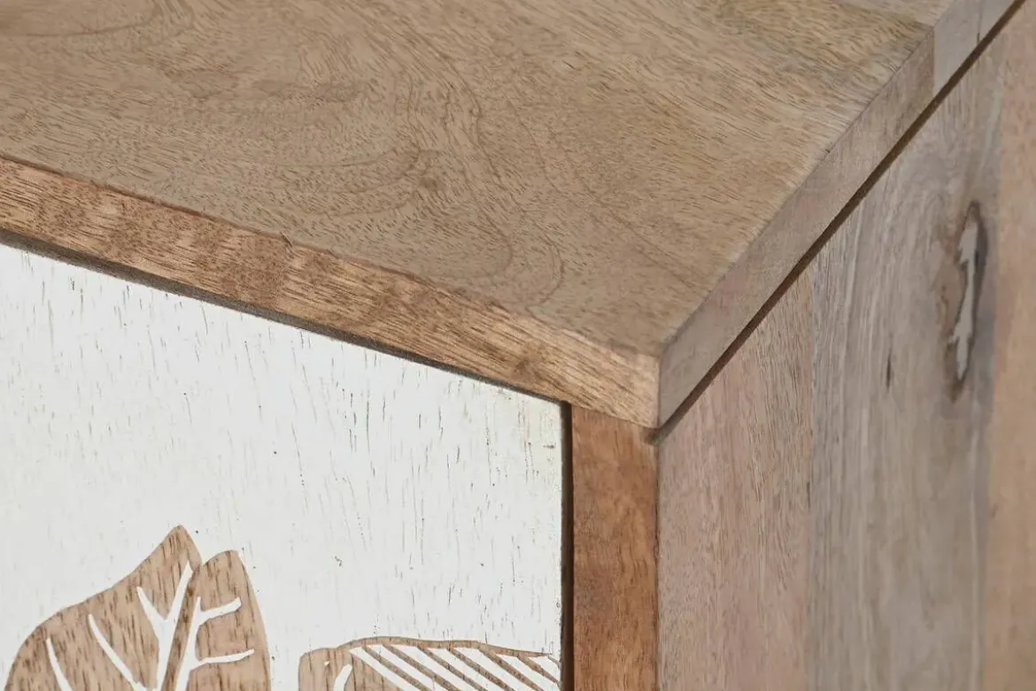 Mueble TV de Madera de Mango con Patas de Metal MB-201130