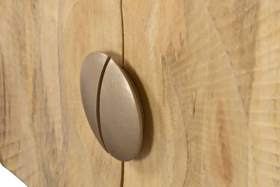 Mueble TV de Madera de Mango con Diseño de Mandalas y Metal MB-219963