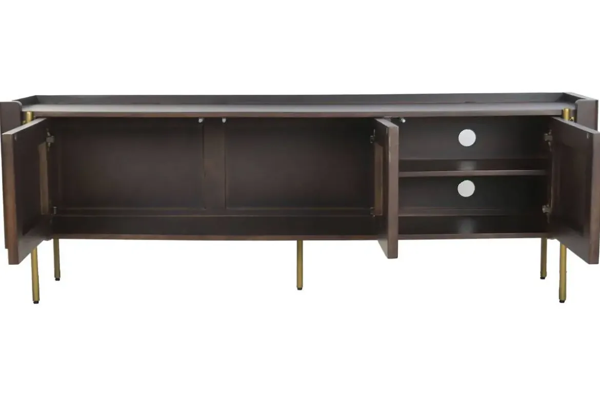 Mueble TV de Madera de Mango con Puertas de Fibra MB-222840