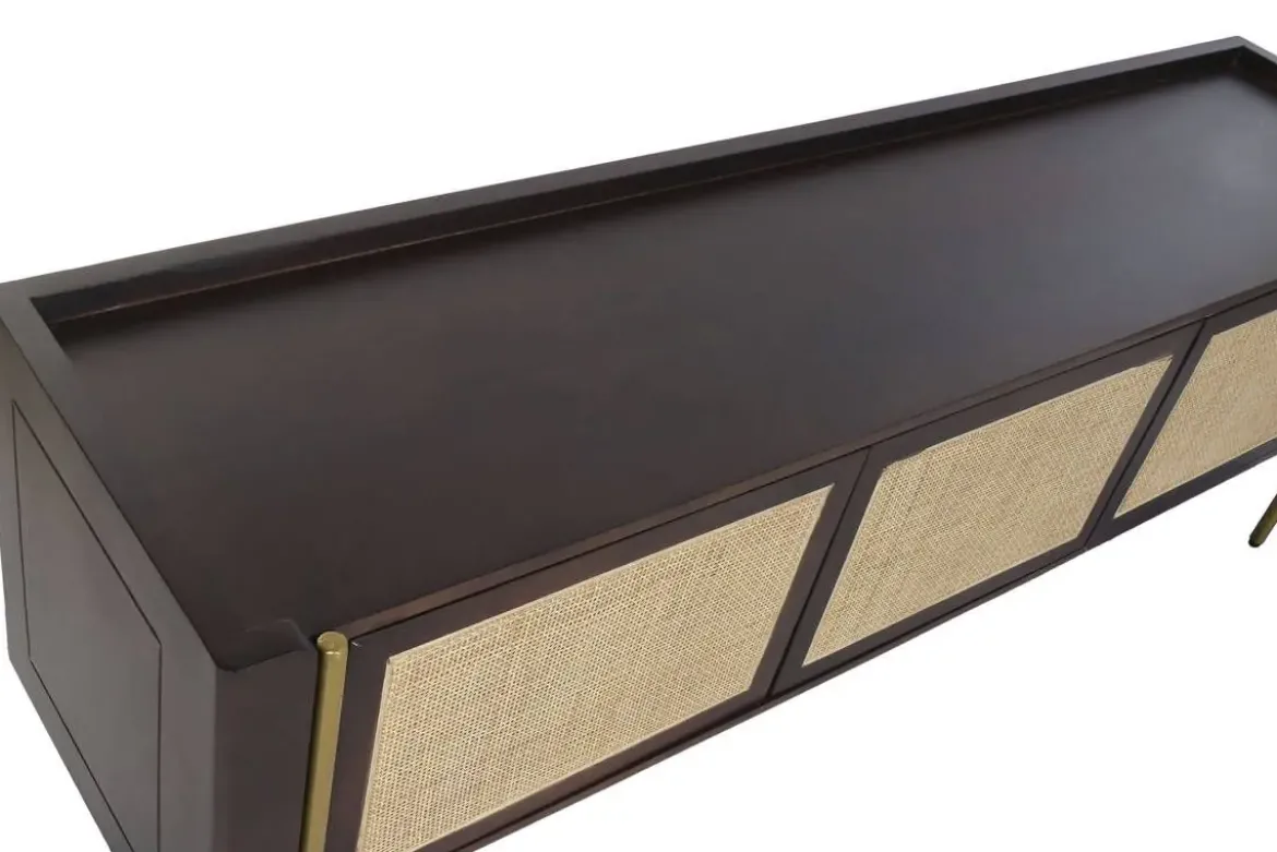 Mueble TV de Madera de Mango con Puertas de Fibra MB-222840