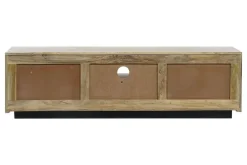 Mueble TV de Madera de Mango con Puertas y Cajón MB-205539